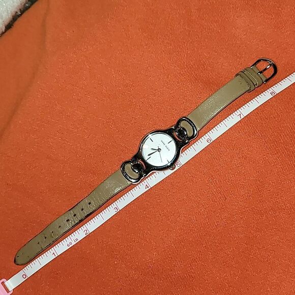 Anne Klein AK2631SVTNJ Analog Watch‎ Wristwatch For Women Silver & Grey/Tan - Picture 12 of 12